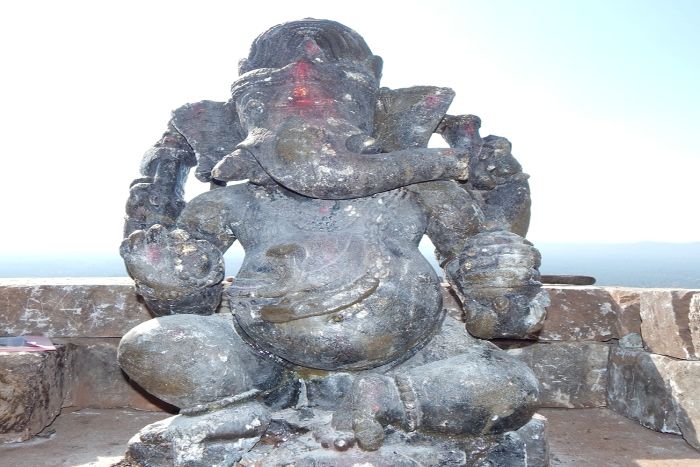 dholkal ganesh idol again placed at dholkal hill