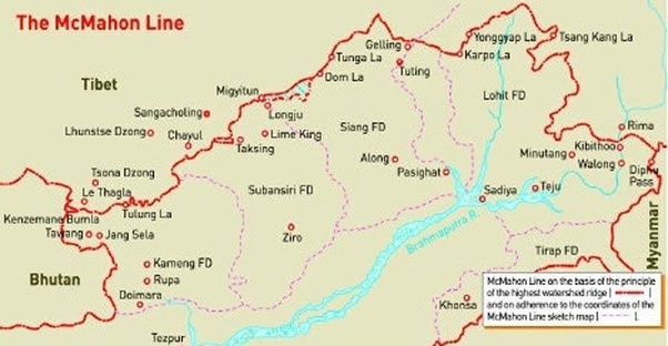 भारत चीन अंतर्राष्ट्रीय सीमा का नाम