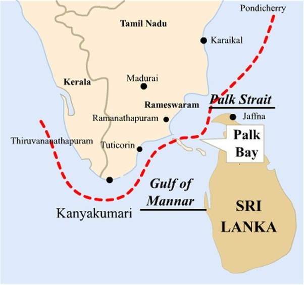 भारत श्री लंका अंतर्राष्ट्रीय सीमा का नाम